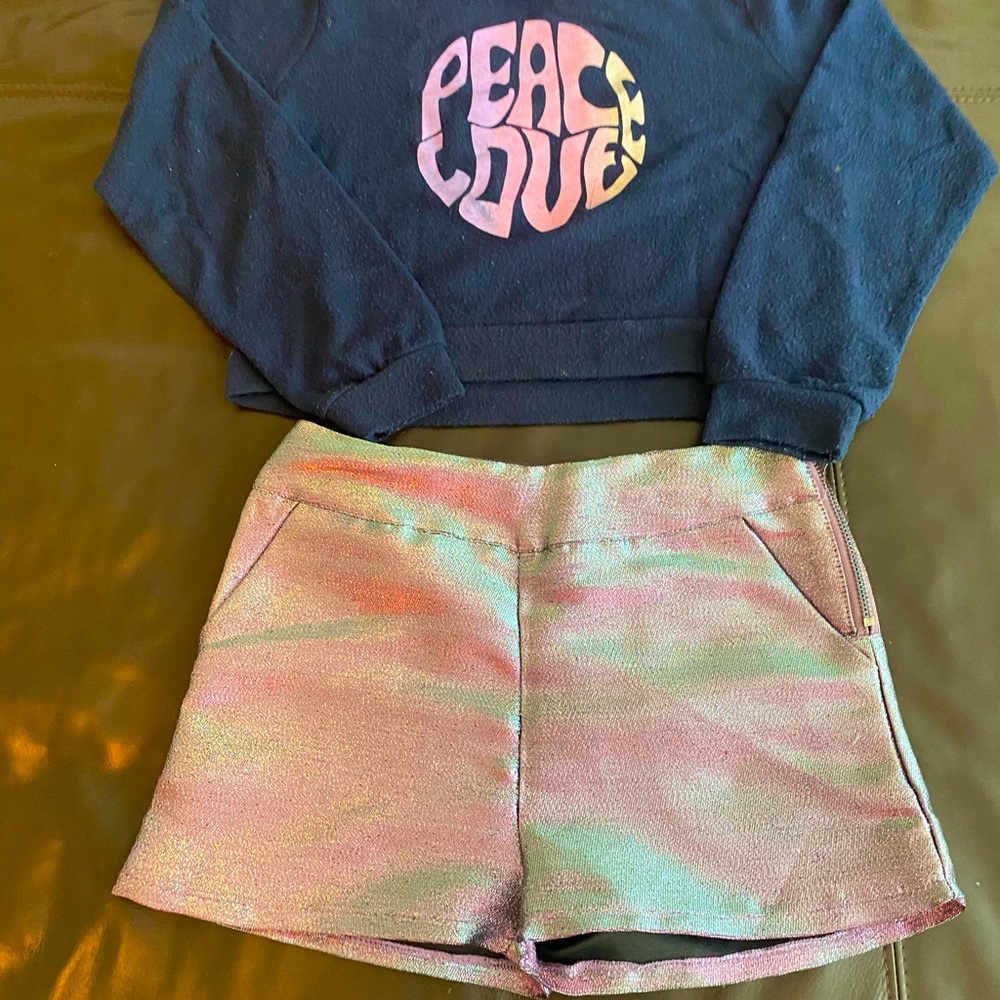 Girls size 8. Zadig and Voltaire shirt and sweatshirt.